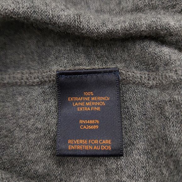 Goodman Extra Fine Merino Sweater Mens XL Gray Pullover Long Sleeve Crew Neck - Picture 12 of 12